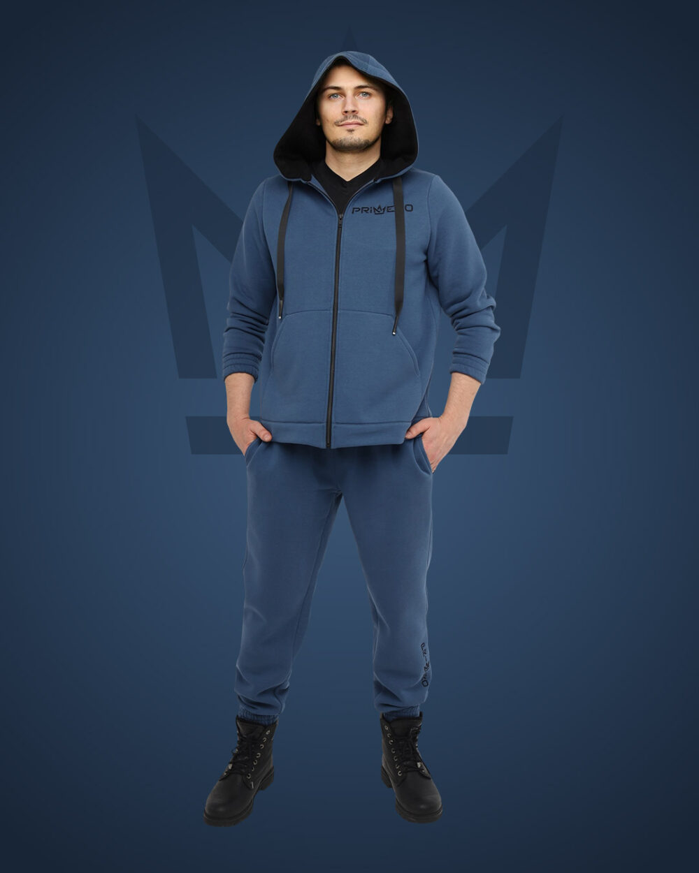 Мужской худи на молнии и джоггеры "ZIP" фото