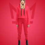 Женский спортивный костюм: укороченный худи и джоггеры с высокой посадкой "GRACE" фото