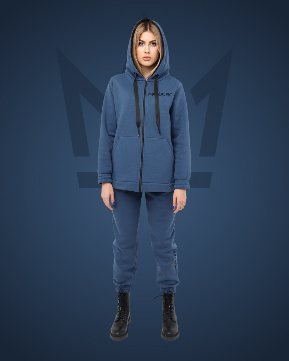 Женский спортивный костюм с молнией "ZIP" фото