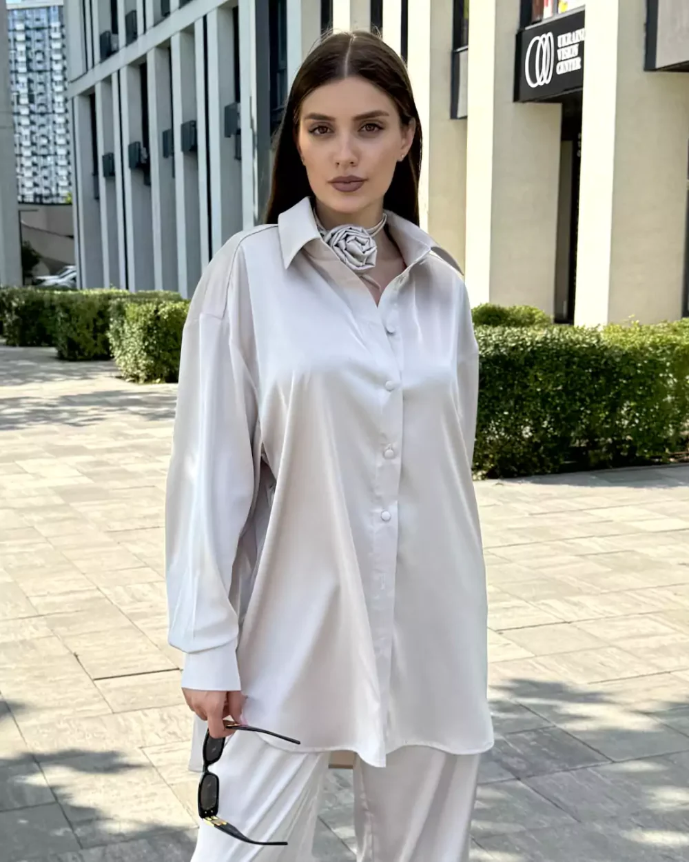 Женская шелковая рубашка "ELEGANCE"