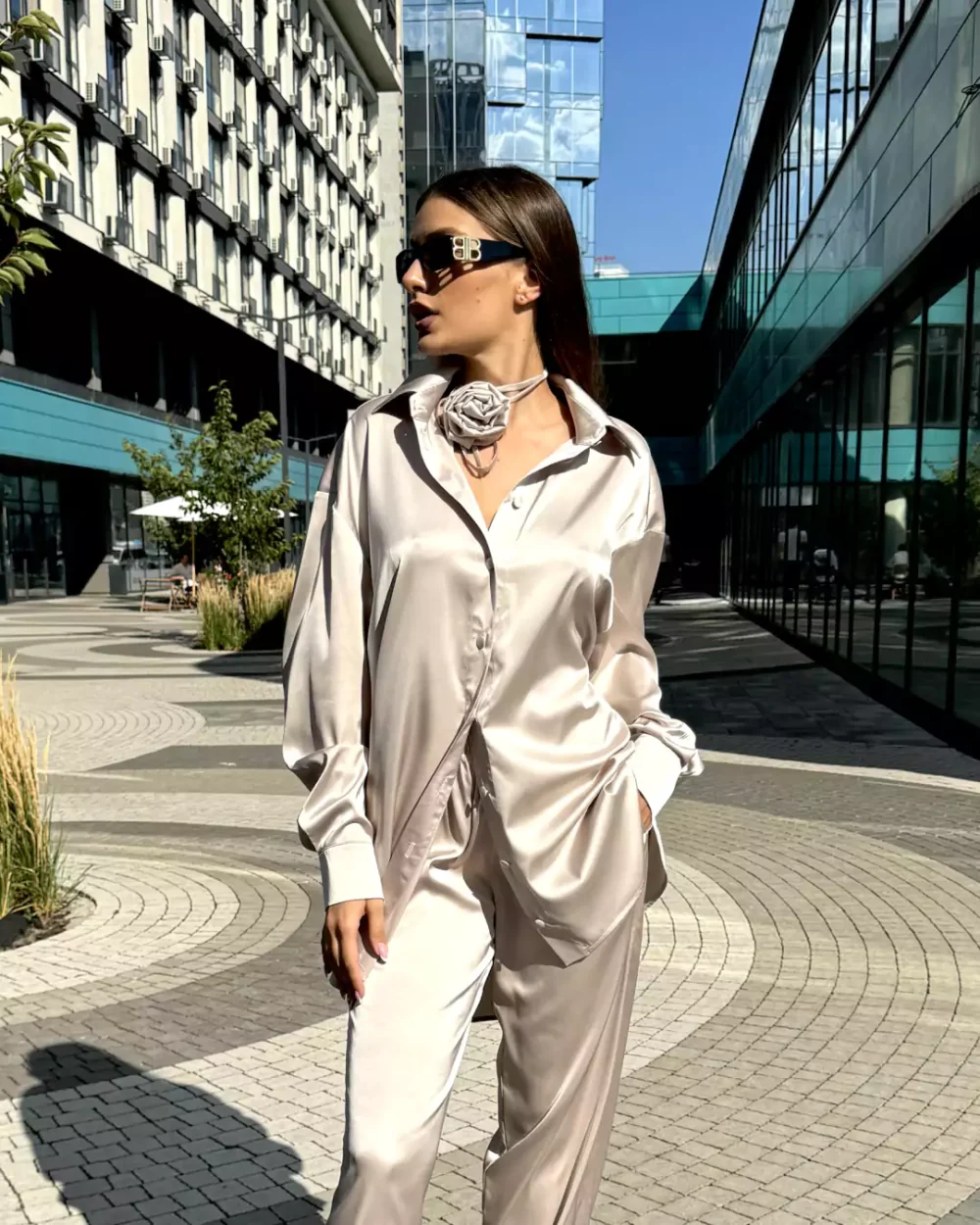 Женская шелковая рубашка "ELEGANCE" — изображение 3