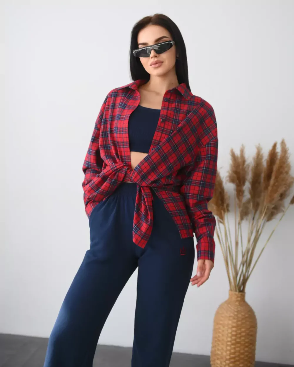 Женская рубашка в клетку "PLAID"