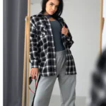 Женская рубашка в клетку "GRAYSCALE"