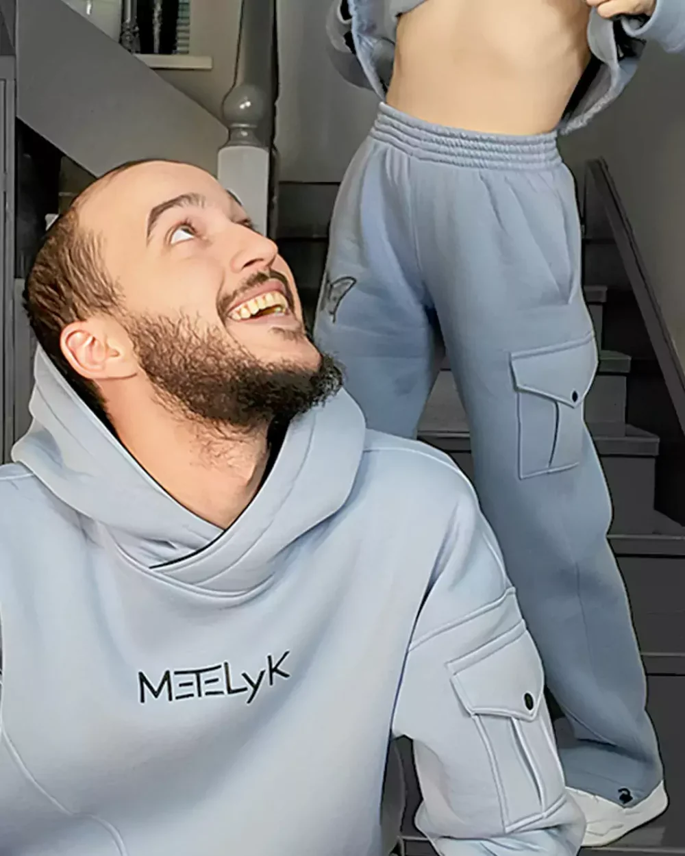 Тёплые женские прямые штаны с декоративными вставками "METELyK" — изображение 4