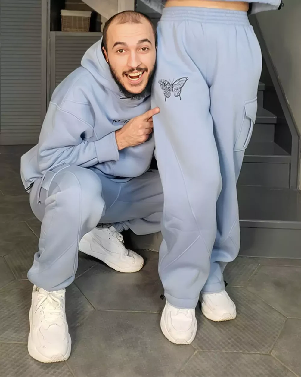 Тёплые женские прямые штаны с декоративными вставками "METELyK" — изображение 7