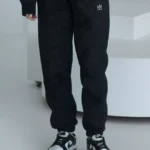 Тёплые женские штаны-джоггеры с декоративными вставками "SHADOWS"