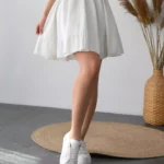 Женская юбка-солнце мини с оборкой по низу "RUFFLE"