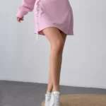 Женская мини-юбка со шнуровкой и складками "BARBIE"