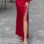 Женская шелковая юбка макси "CHARM"