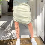 Женская юбка-карго миди на затяжках "SUMMER"