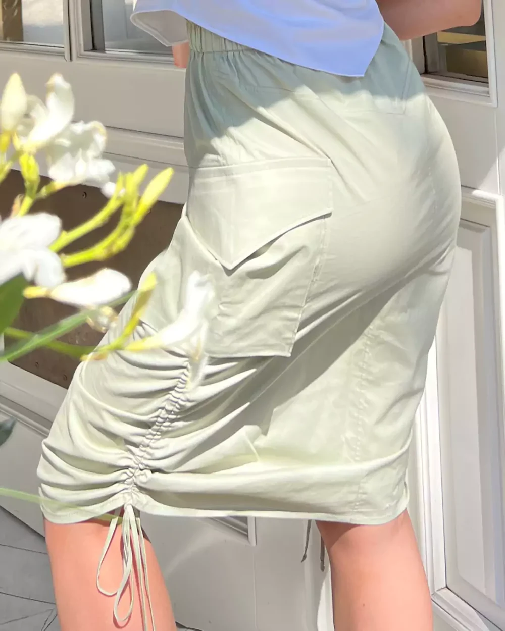 Женская юбка-карго миди на затяжках "SUMMER" — изображение 3