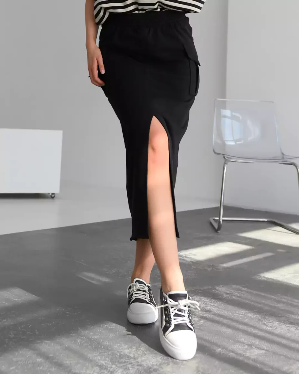 Женская юбка-карго миди "STRIPE"