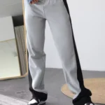 Женские штаны-палаццо с дизайнерскими вставками "GRAYSCALE"