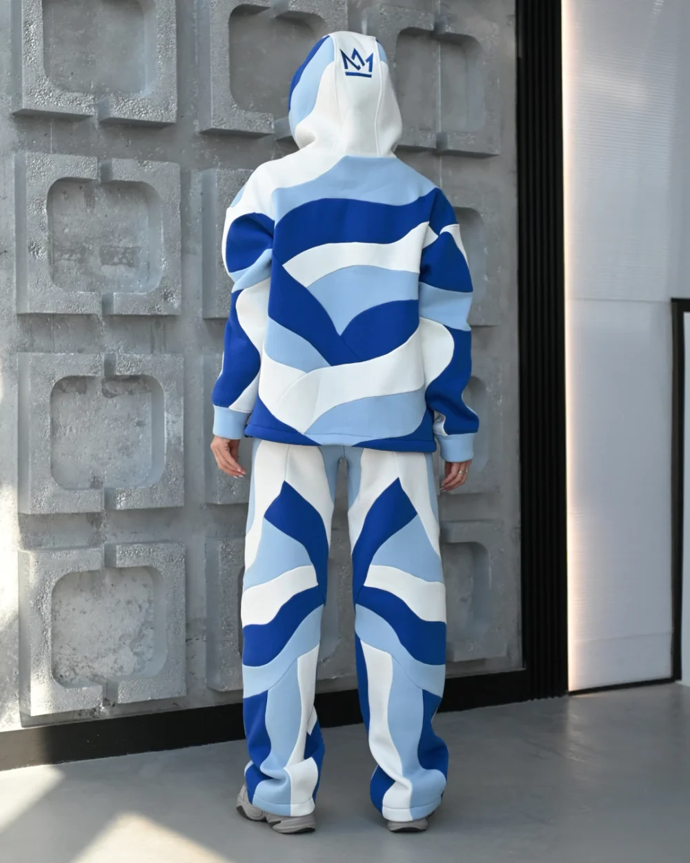 Тёплые женские прямые штаны в стиле колорблок "SKY" — изображение 8