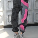 Тёплые женские штаны-козачки в стиле колорблок "MARBLED"