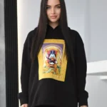 Тёплый женский худи с принтом "RICH"