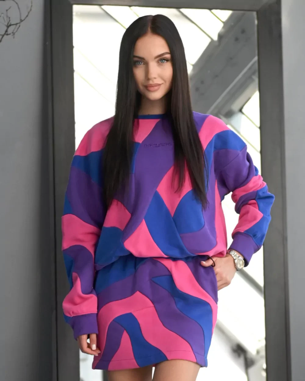 Женский костюм в стиле колорблок "CANDY" — изображение 5