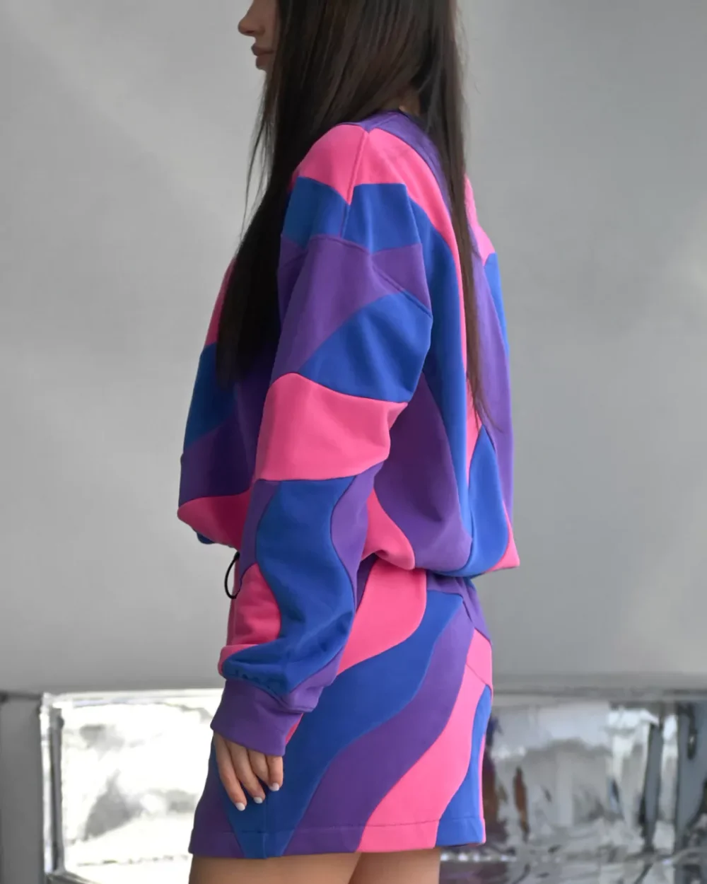 Женский костюм в стиле колорблок "CANDY" — изображение 8