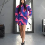 Женский костюм в стиле колорблок "CANDY"