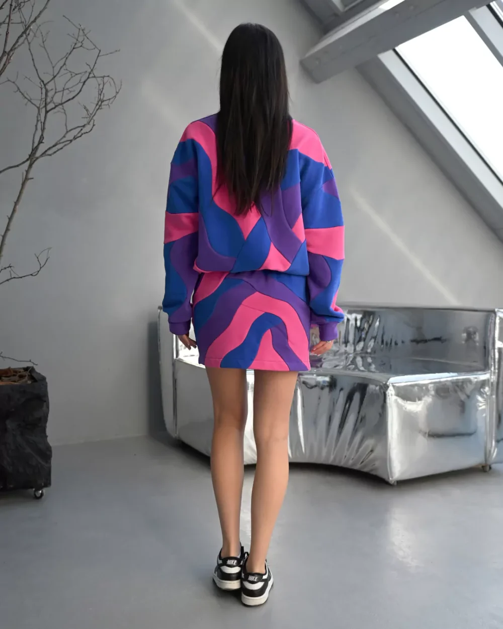 Женский костюм в стиле колорблок "CANDY" — изображение 4